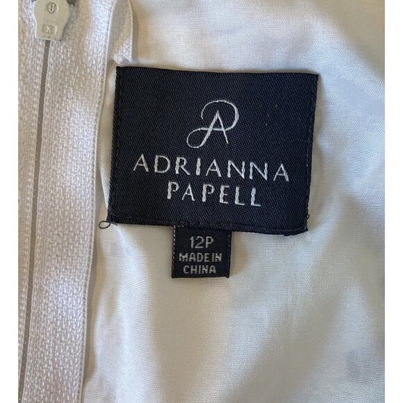 NWT Adrianna Papell Ruffle Hem Lace Dress Size 12 Women’s White - Picture 3 of 10